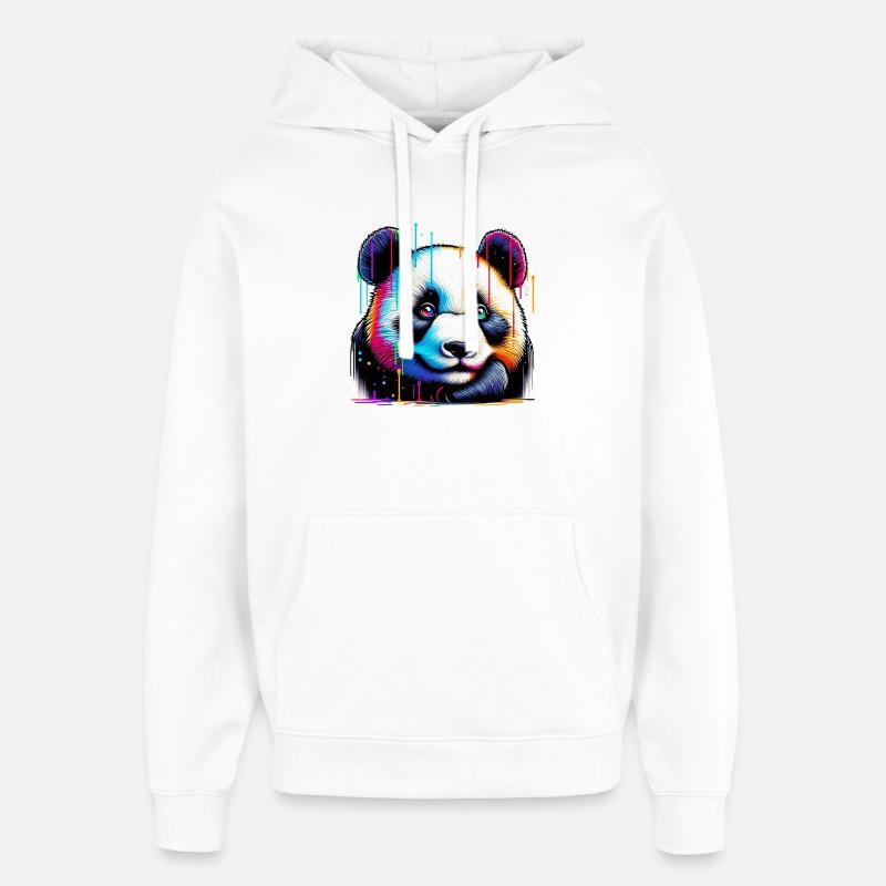 Panda - Oversized Unisex Hoodie by Stanley/Stella - white