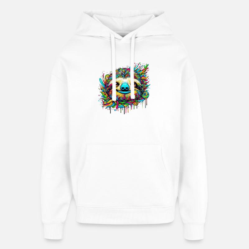 Paresse - Sweat à capuche unisexe Stanley/Stella Oversized - blanc