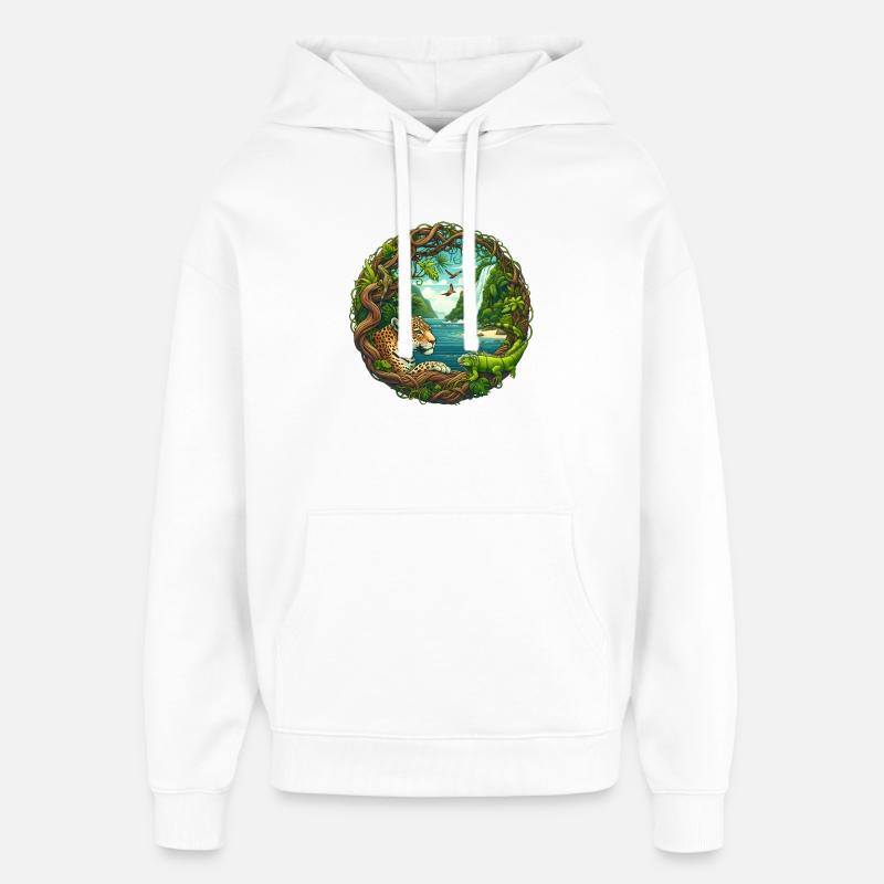 Île - Sweat à capuche unisexe Stanley/Stella Oversized - blanc