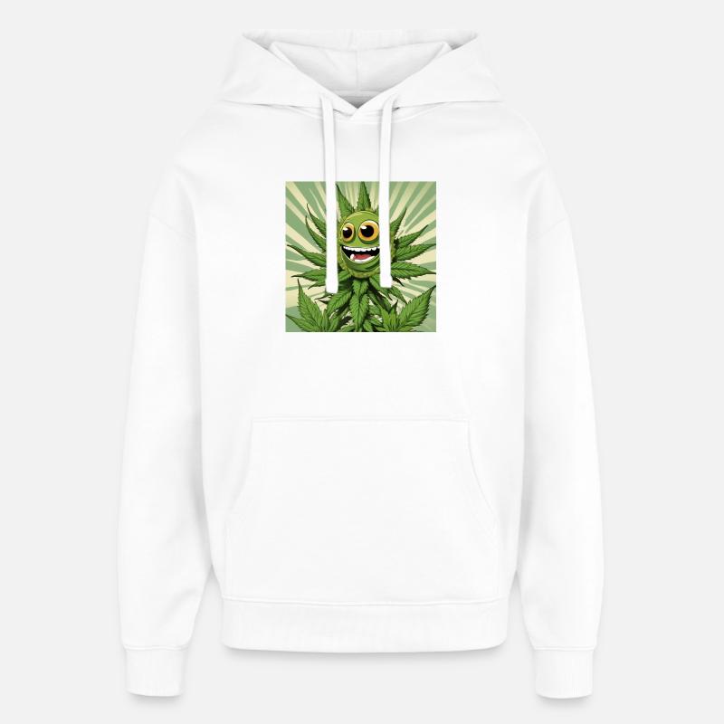 Cannabis 3 - Sweat à capuche unisexe Stanley/Stella Oversized - blanc