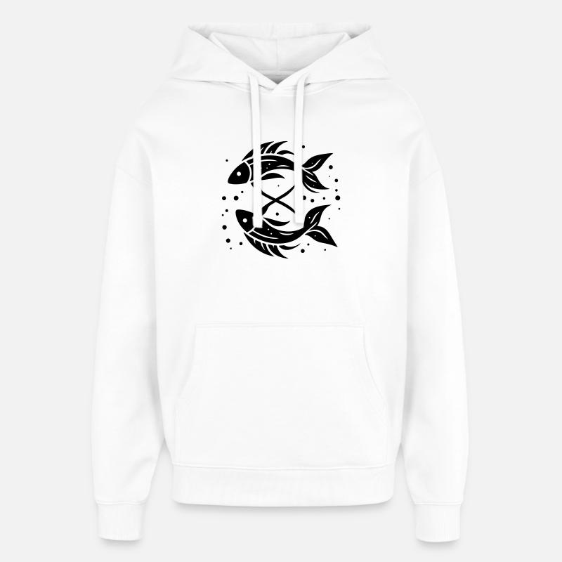Poissons 2 - Sweat à capuche unisexe Stanley/Stella Oversized - blanc