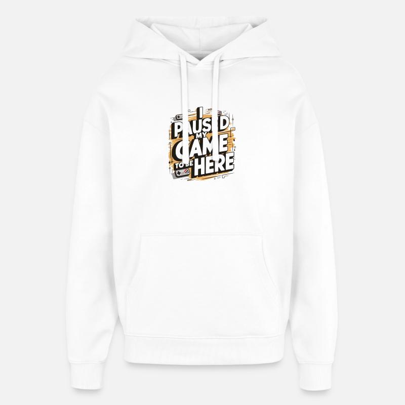 Cadeau Pause Jeu - Gamer - Sweat à capuche unisexe Stanley/Stella Oversized - blanc