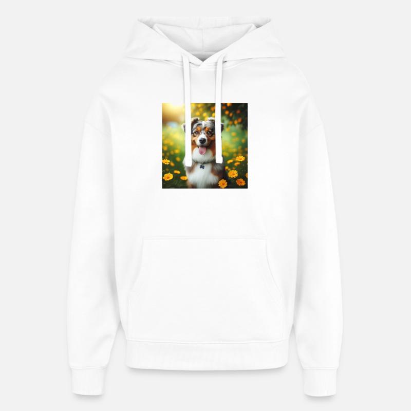 Australischer Schäferhund - Oversized Unisex Hoodie von Stanley/Stella - Weiß