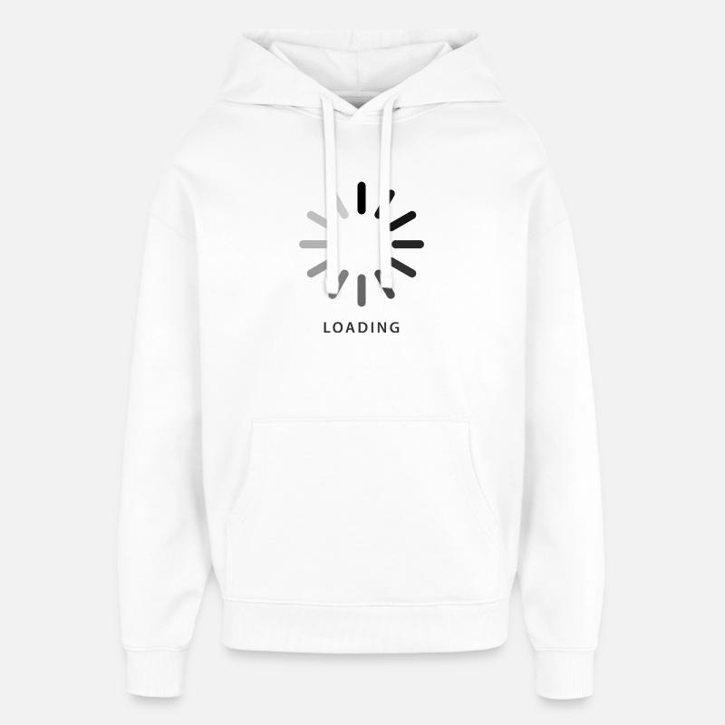 Loading - Oversized Unisex Hoodie by Stanley/Stella - white