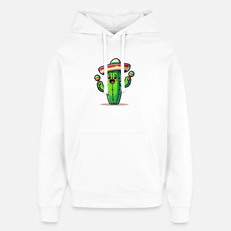 Fiesta Cactus : le shaker Saguaro - Sweat à capuche unisexe Stanley/Stella Oversized - blanc