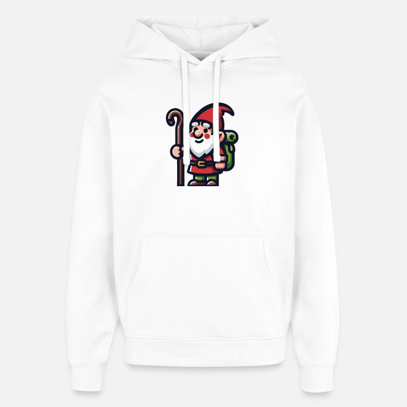 Gnome itinérant : le voyageur pionnier - Sweat à capuche unisexe Stanley/Stella Oversized - blanc