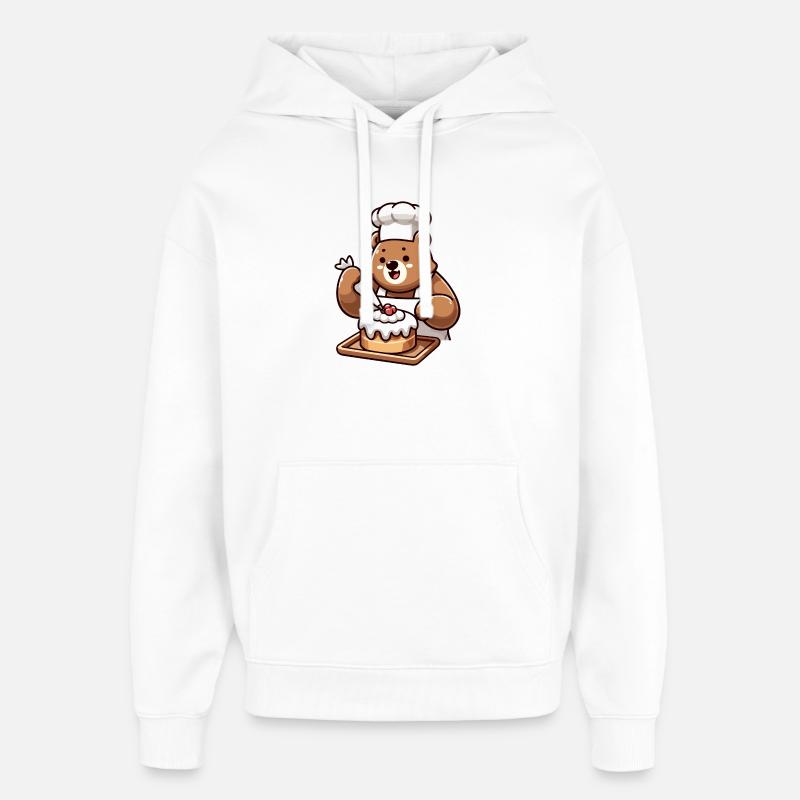 Baker Bear: Der Kuchenbeschwörer - Oversized Unisex Hoodie von Stanley/Stella - Weiß