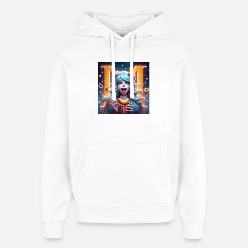Clown Sweet Tooth 3D - Sweat à capuche unisexe Stanley/Stella Oversized - blanc
