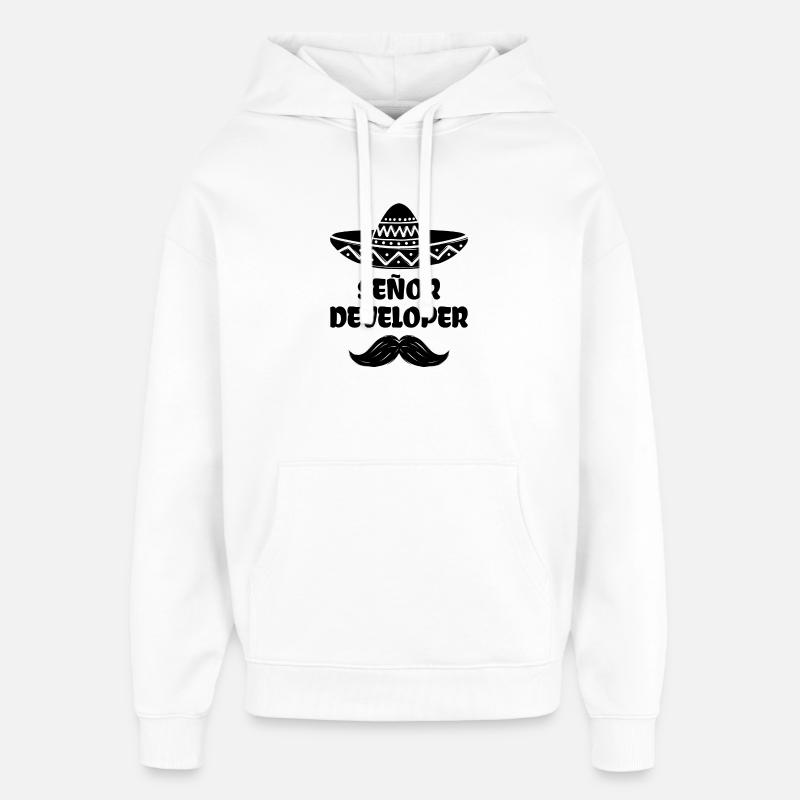 Developer Statement Scripting Dev Computergeek - Oversized Unisex Hoodie by Stanley/Stella - white