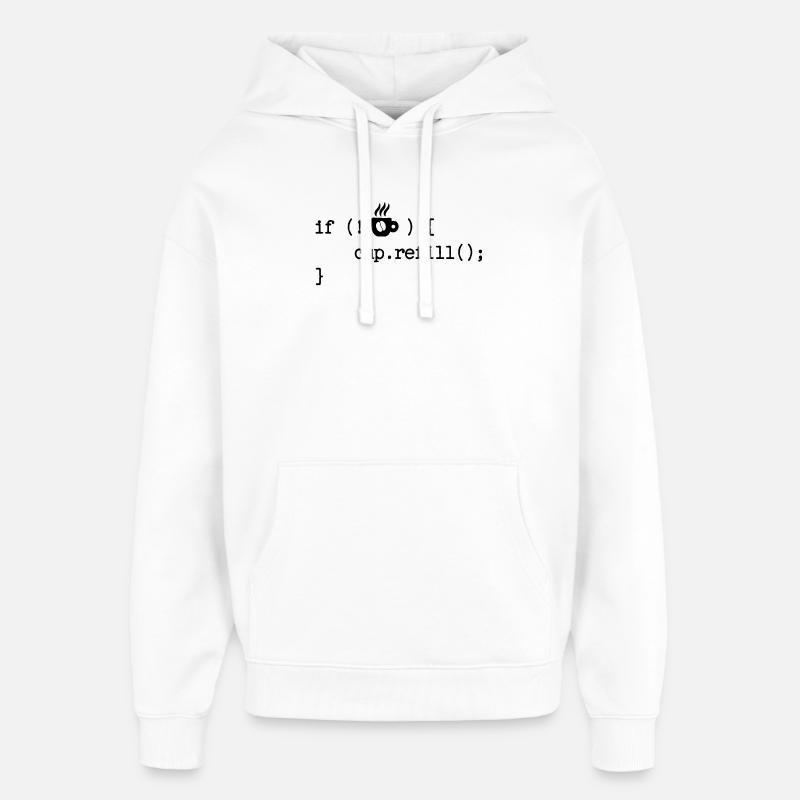 Développeur Programmeur Code Débogage Développeur Web - Sweat à capuche unisexe Stanley/Stella Oversized - blanc
