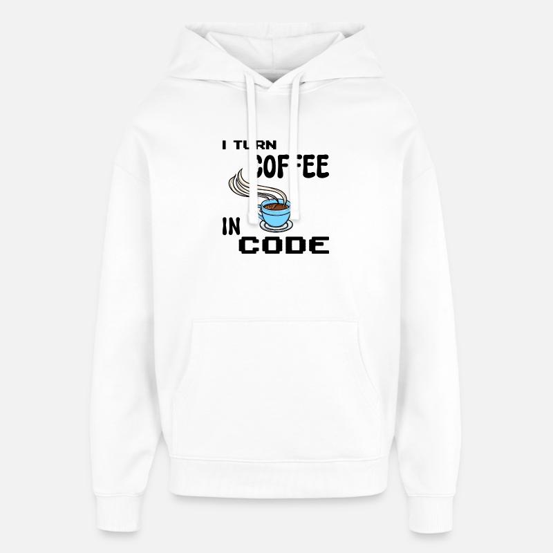 Programmeur de code Scripting Statement Développeur - Sweat à capuche unisexe Stanley/Stella Oversized - blanc