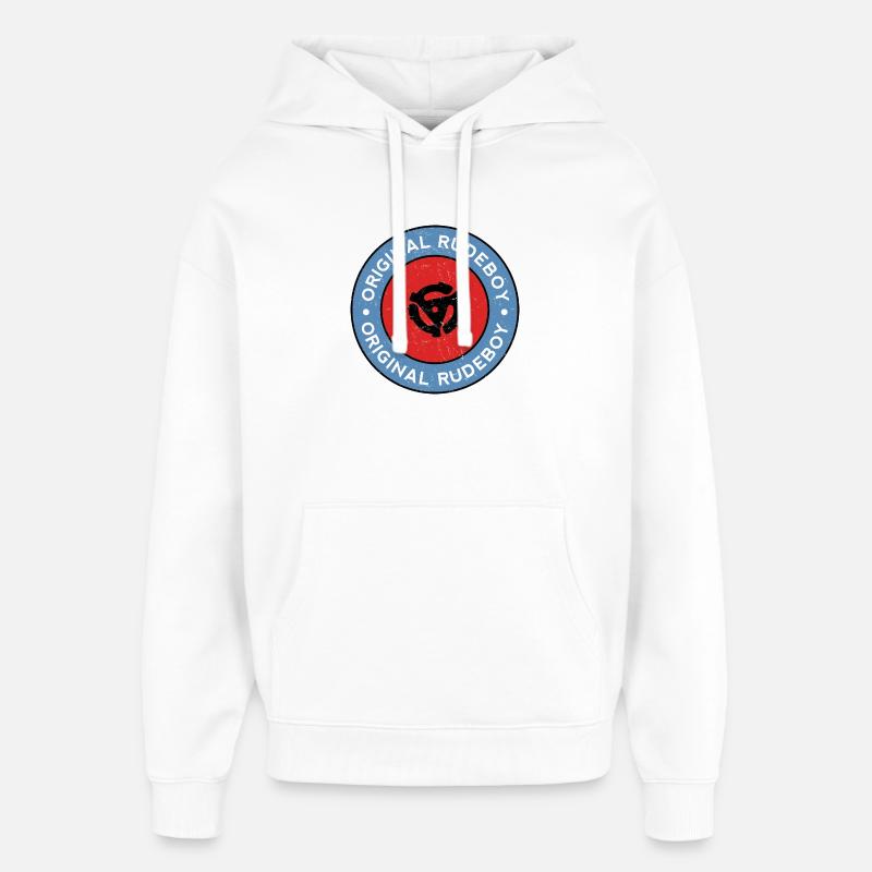 Vinyle original Rudeboy - Sweat à capuche unisexe Stanley/Stella Oversized - blanc