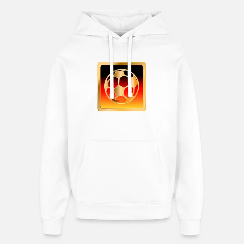 DRAPEAU DE L’ALLEMAGNE DE FOOTBALL - Sweat à capuche unisexe Stanley/Stella Oversized - blanc