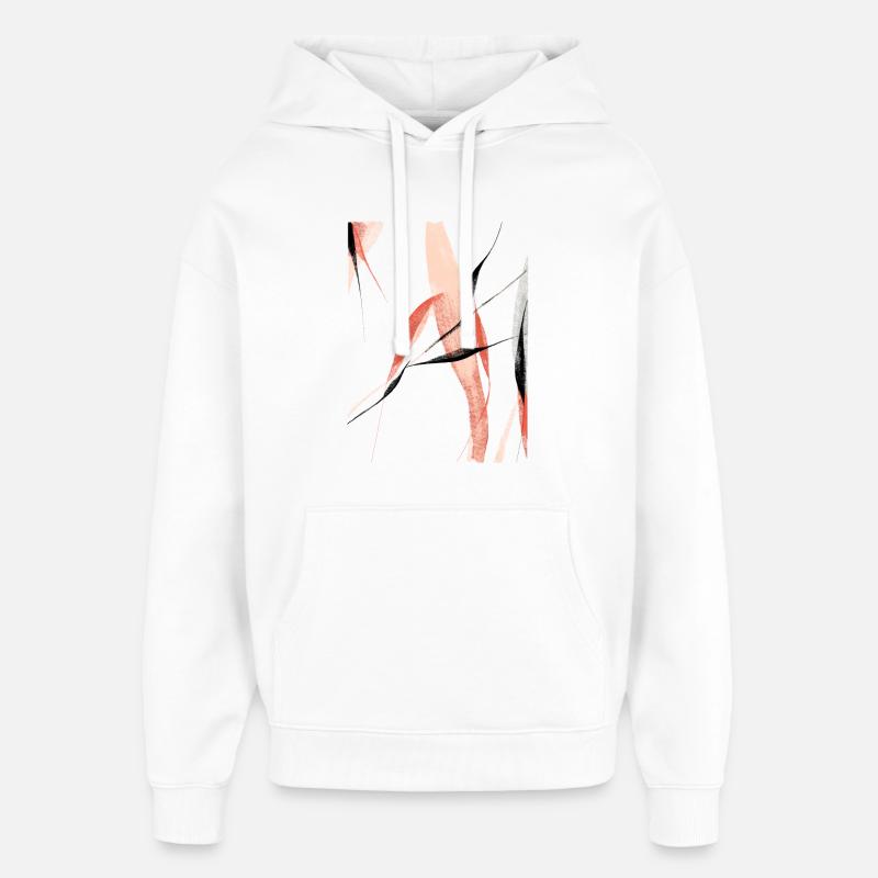 Abstract willow branches - Oversized Unisex Hoodie by Stanley/Stella - white