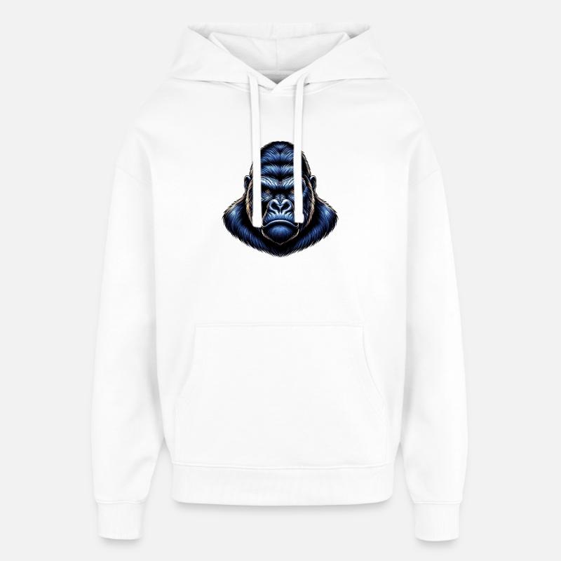 Gorille - Sweat à capuche unisexe Stanley/Stella Oversized - blanc