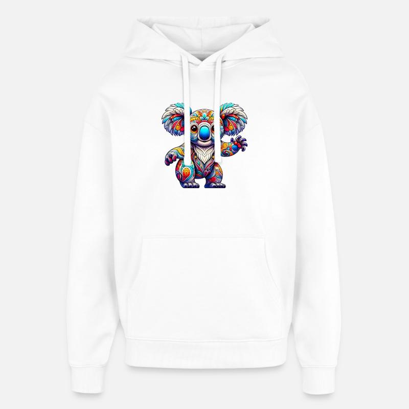 Koala - Oversized Unisex Hoodie von Stanley/Stella - Weiß