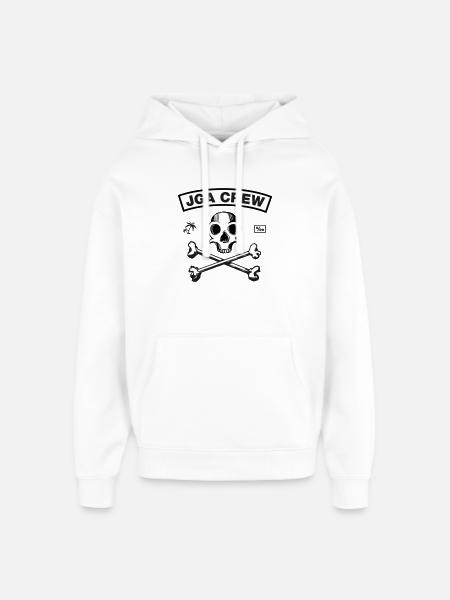 JGA Crew - Skull and Bones - Oversized Unisex Hoodie von Stanley/Stella - Weiß