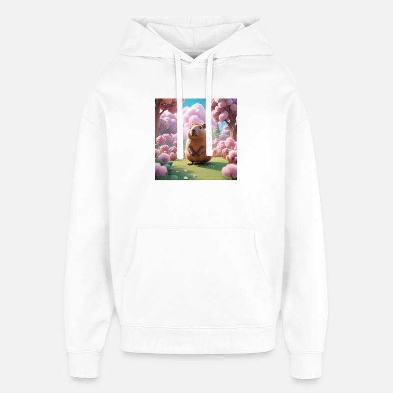 Capybara - Oversized Unisex Hoodie von Stanley/Stella - Weiß