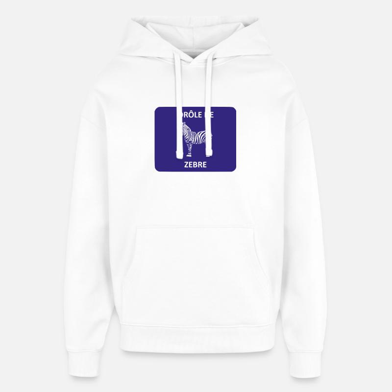 Seltsames Zebra - Oversized Unisex Hoodie von Stanley/Stella - Weiß