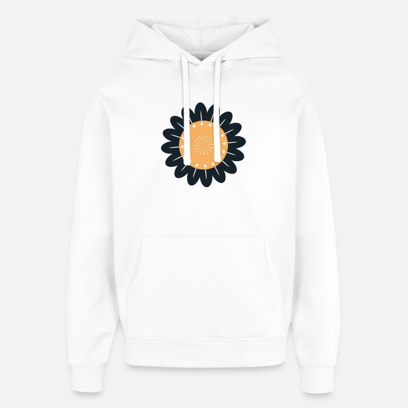 Noir et fleur d’oranger - Sweat à capuche unisexe Stanley/Stella Oversized - blanc