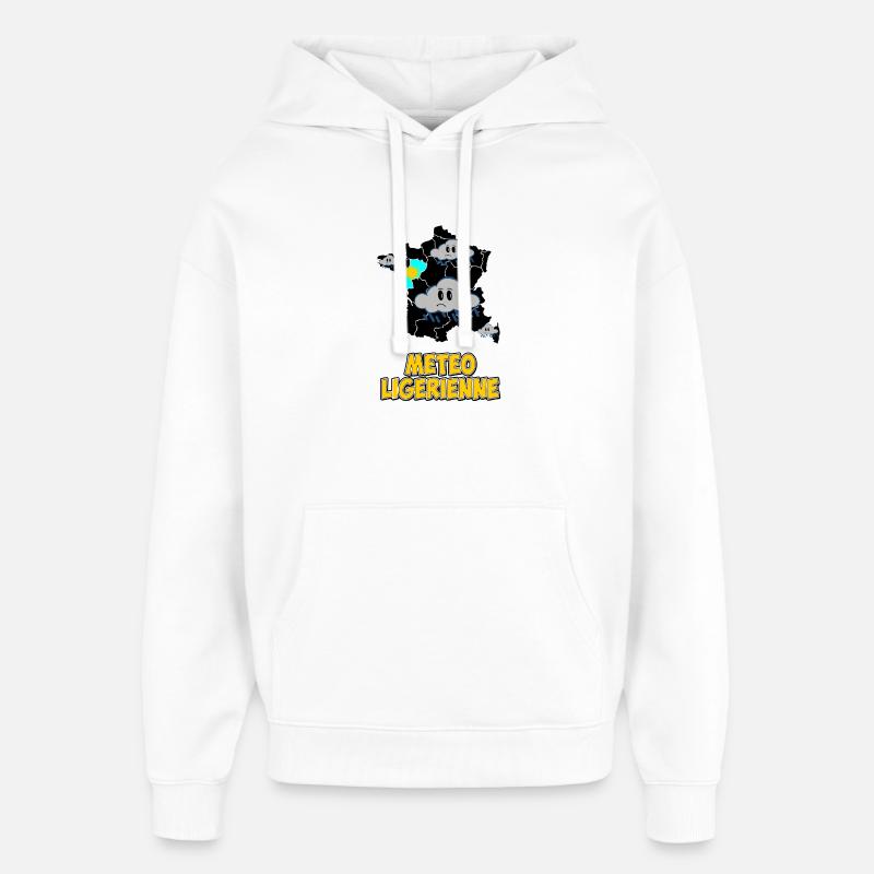 Météo Ligérienne - Sweat à capuche unisexe Stanley/Stella Oversized - blanc