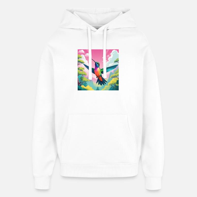 Colibri - Sweat à capuche unisexe Stanley/Stella Oversized - blanc