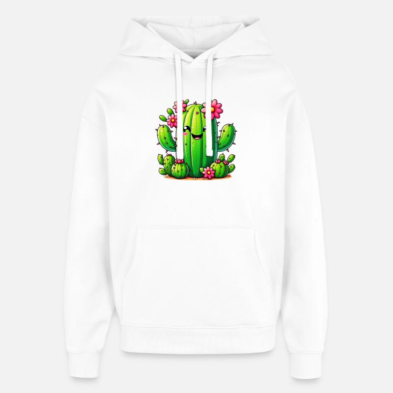 Cactus - Sweat à capuche unisexe Stanley/Stella Oversized - blanc