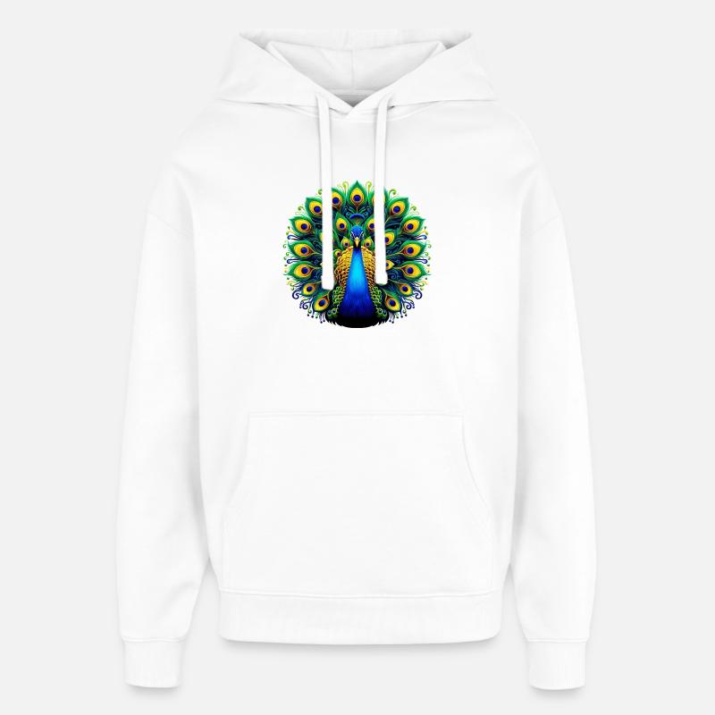 Paon - Sweat à capuche unisexe Stanley/Stella Oversized - blanc