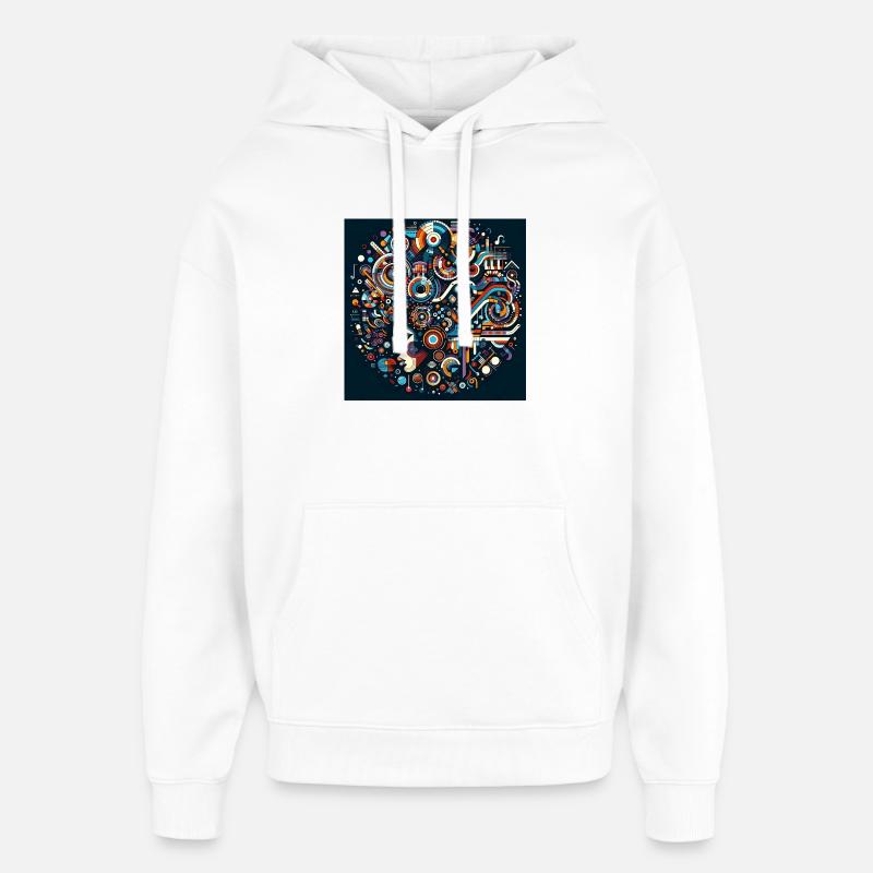 Afro Style Fusion Musicale - Sweat à capuche unisexe Stanley/Stella Oversized - blanc