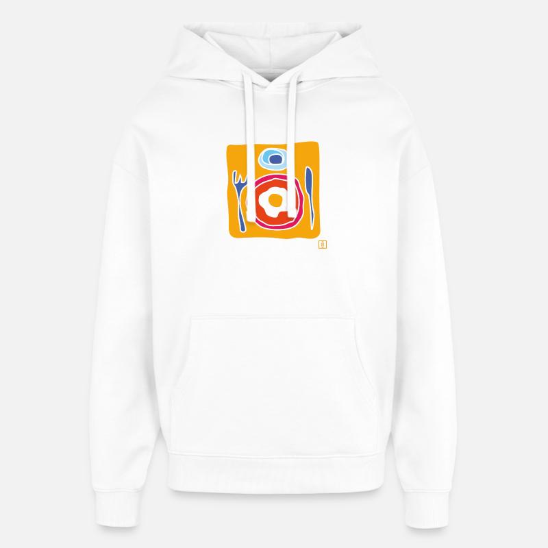 egg - Oversized Unisex Hoodie by Stanley/Stella - white
