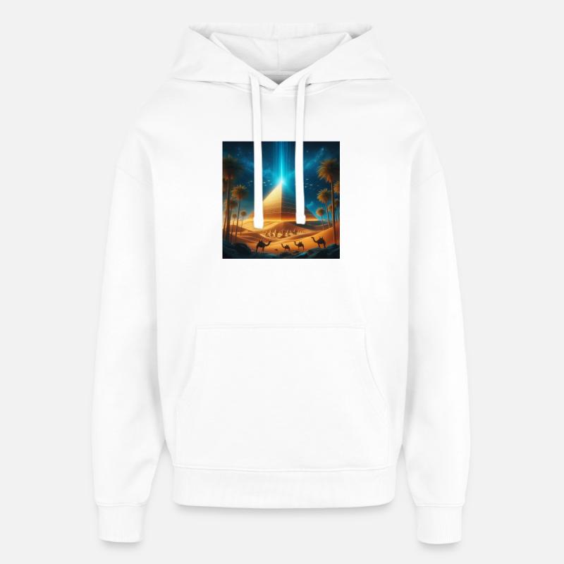 Pyramide 8 - Sweat à capuche unisexe Stanley/Stella Oversized - blanc