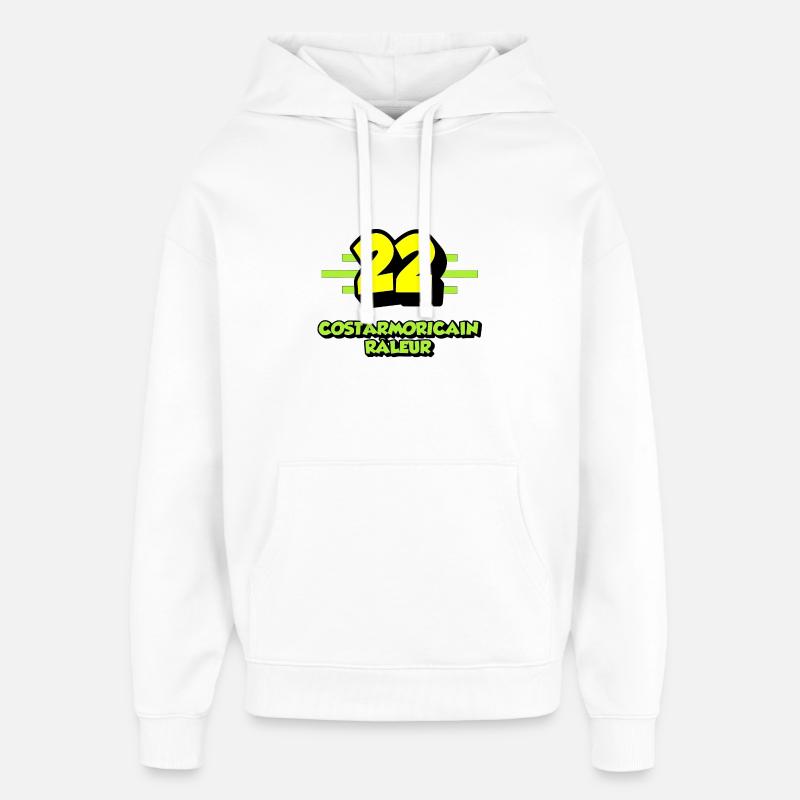 Costarmoricain râleur - Sweat à capuche unisexe Stanley/Stella Oversized - blanc