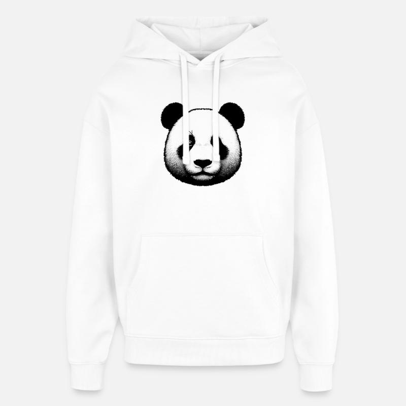 Panda - Sweat à capuche unisexe Stanley/Stella Oversized - blanc