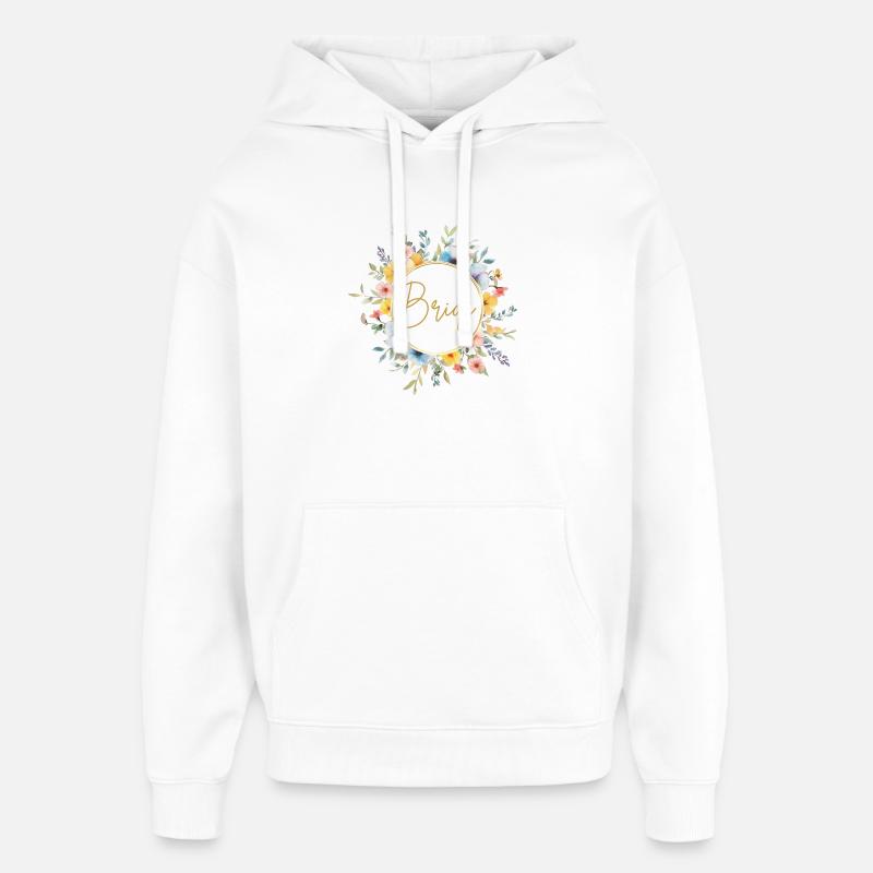 L’équipe Bride ! Personnalisable - Sweat à capuche unisexe Stanley/Stella Oversized - blanc