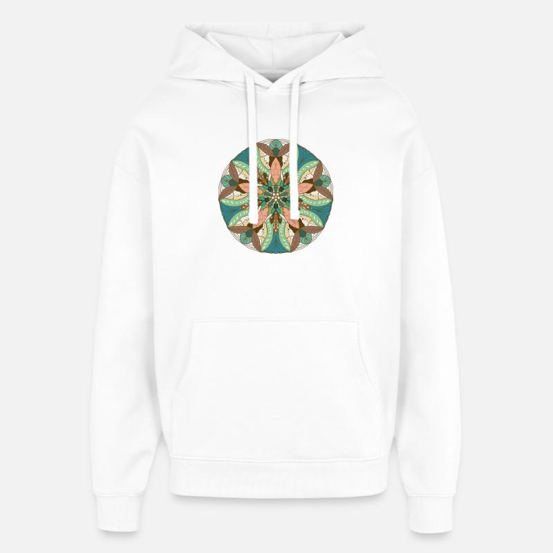 Fisch und Mond (Version II) - Oversized Unisex Hoodie von Stanley/Stella - Weiß