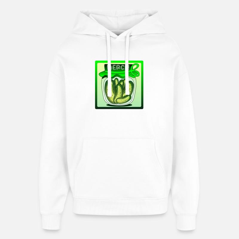 DANKE GURKENGURKEN - Oversized Unisex Hoodie von Stanley/Stella - Weiß