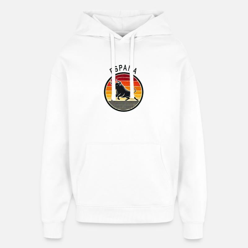 Spanien España Stier Design - Oversized Unisex Hoodie von Stanley/Stella - Weiß