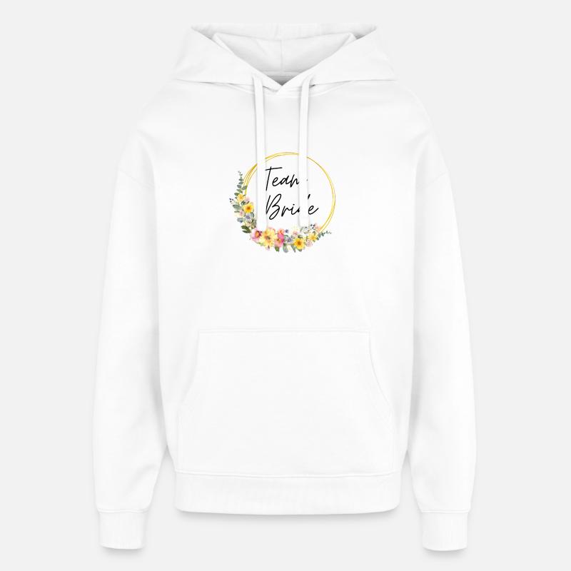 L’équipe de la mariée ! Personnalisable - Sweat à capuche unisexe Stanley/Stella Oversized - blanc