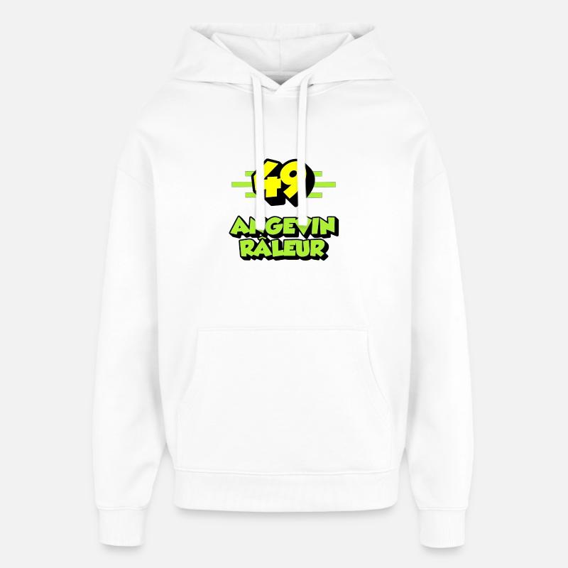 Angevin râleur - Sweat à capuche unisexe Stanley/Stella Oversized - blanc