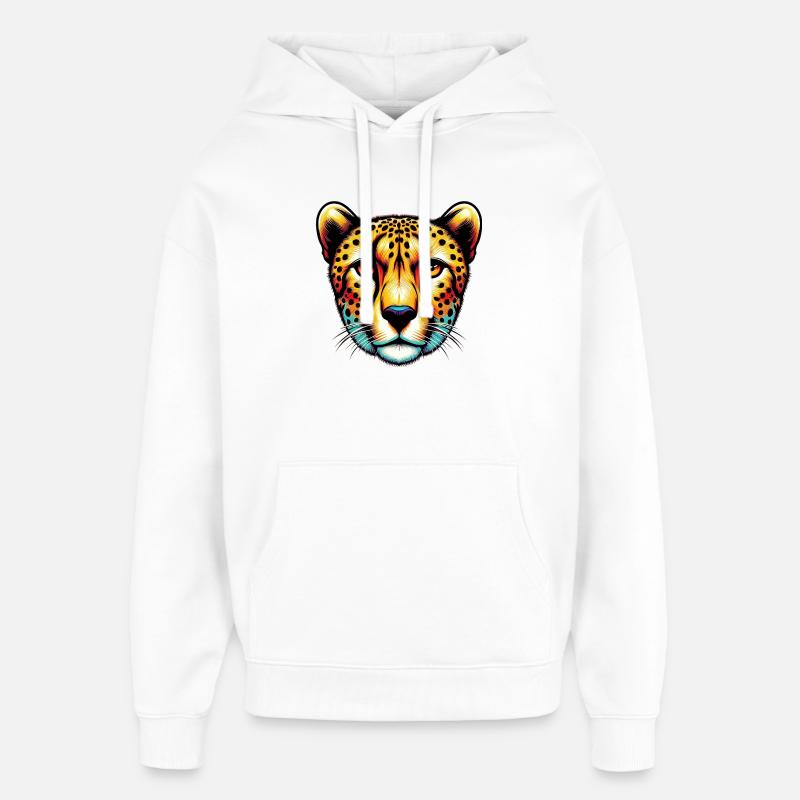 Guépard - Sweat à capuche unisexe Stanley/Stella Oversized - blanc