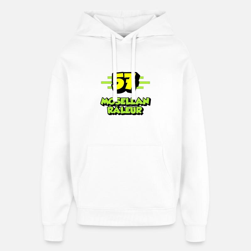 Mosellan râleur - Sweat à capuche unisexe Stanley/Stella Oversized - blanc