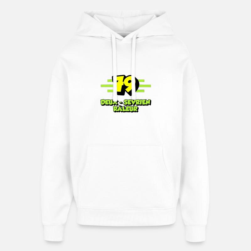 Deux sevrien râleur - Sweat à capuche unisexe Stanley/Stella Oversized - blanc