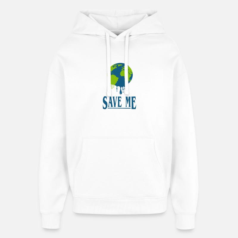 Save me - Sweat à capuche unisexe Stanley/Stella Oversized - blanc