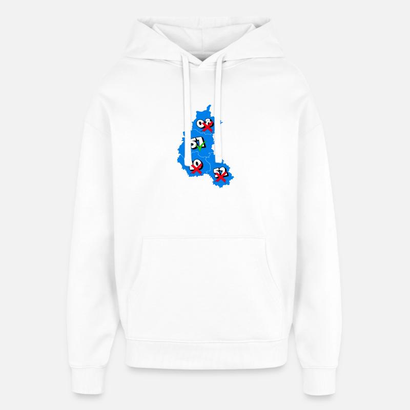 51 Marne - Sweat à capuche unisexe Stanley/Stella Oversized - blanc