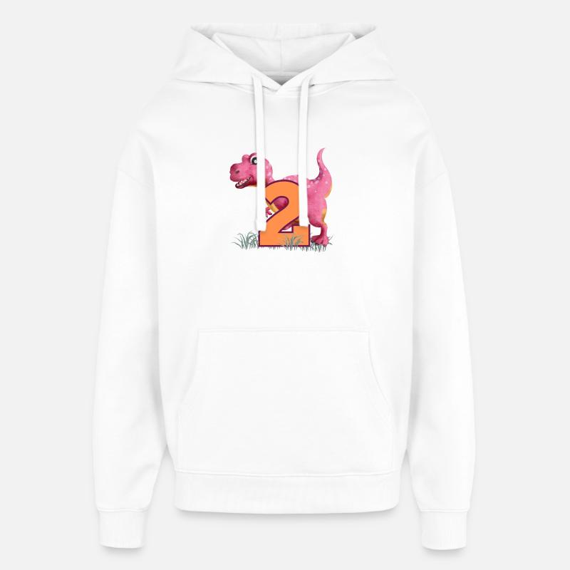 N°2 Dino - Sweat à capuche unisexe Stanley/Stella Oversized - blanc