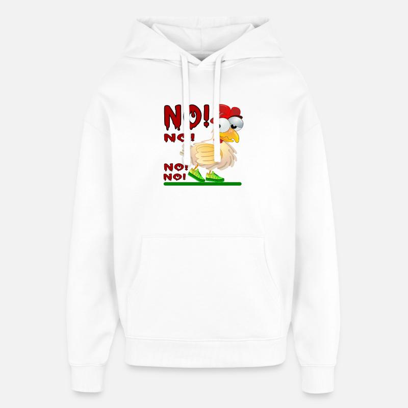 ANTWORT NEIN - HÜHNERSTALL - Oversized Unisex Hoodie von Stanley/Stella - Weiß