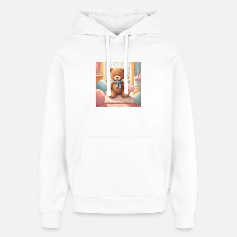 poster nounours, bébé, enfant, nourrisson - Sweat à capuche unisexe Stanley/Stella Oversized - blanc