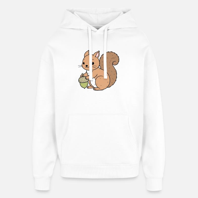 Écureuil - Sweat à capuche unisexe Stanley/Stella Oversized - blanc