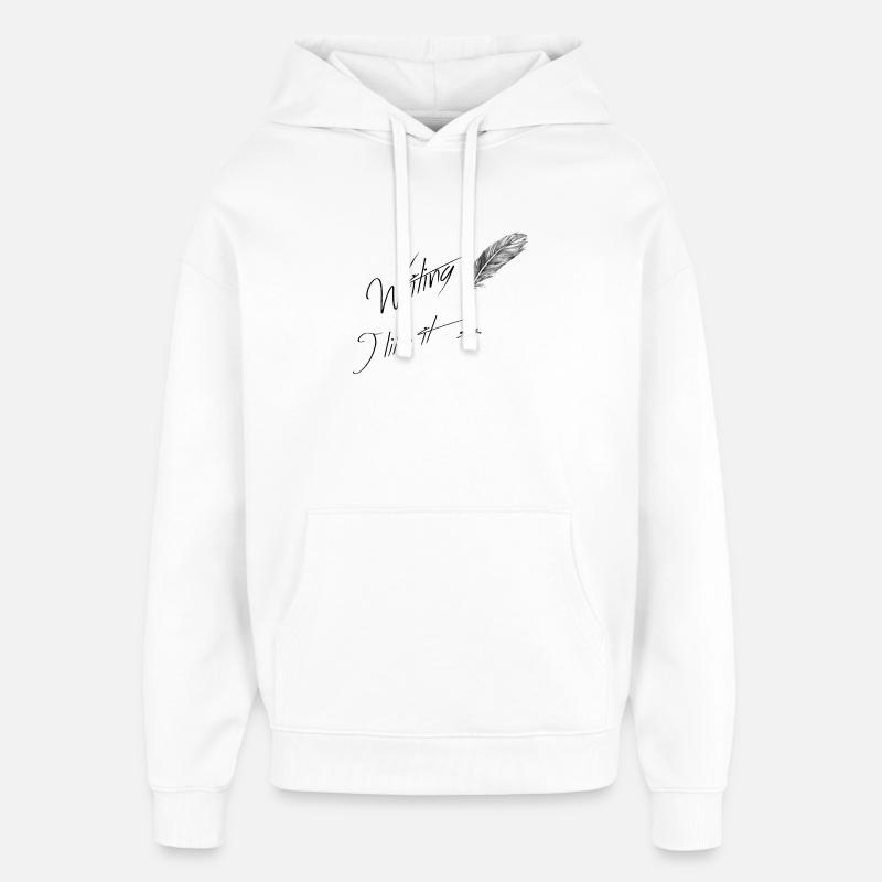 Writing i like it - Sweat à capuche unisexe Stanley/Stella Oversized - blanc