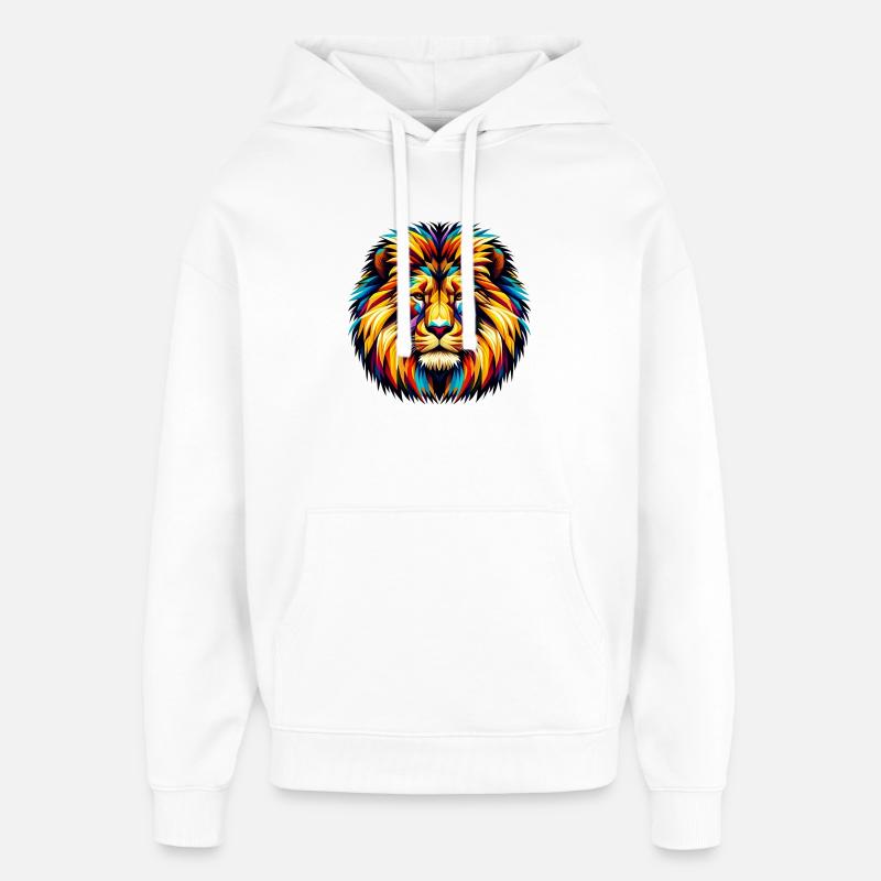 Lion - Sweat à capuche unisexe Stanley/Stella Oversized - blanc